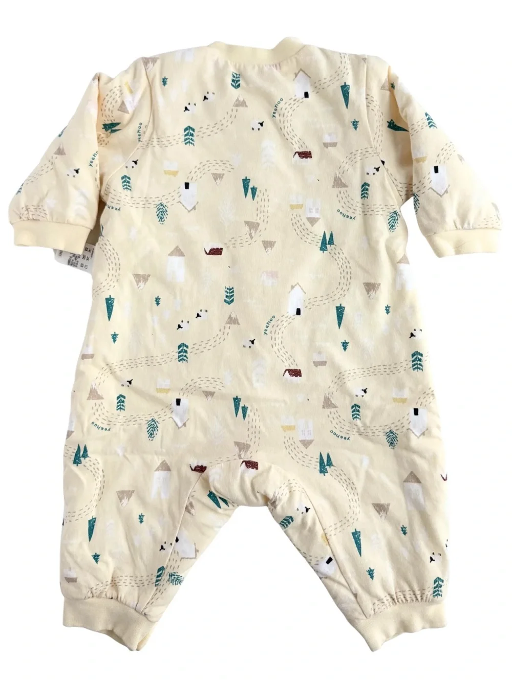 Yeehoo Baby Romper Approx. 3-6 Months Yellow Woodlands Snap Front One Piece